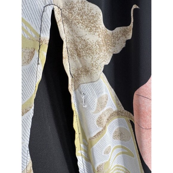 LuLu's Women's Floral Maxi Dress M Black Pink Fairy Whimsigoth Wedding Guest - Picture 10 of 13